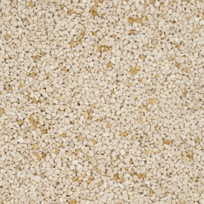 Nahaufnahme von beige-gelben Marmorkieseln in gleichmäßiger Anordnung