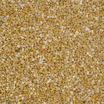 Nahaufnahme eines braun-beigen Steinteppichs mit 4-7 mm Körnung